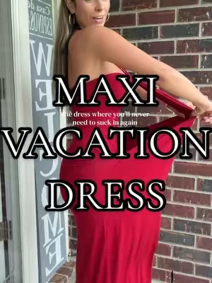 best vacation dress I’ve ever gotten ☀️🔥 #maxidress #halaradress #halaralistens #dealsforyoudays #maxidressoutfit   
