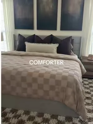 that price 👌🏻👌🏻 #comforter #checkeredcomforter #cozybedding #cozybedroom 