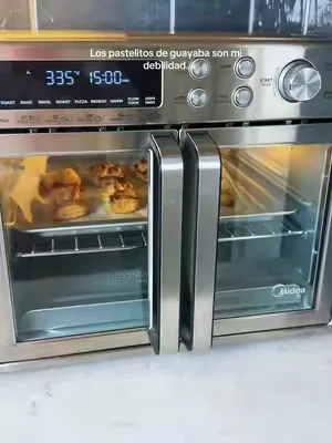 Los pastelitos de guayaba quedaron perfectos. #airfryeroven #horno #tiktokshopcreatorpicks #Summervibes #DealsforYouDays . . . . . . . . .  [2026 Kitchen Hack] Midea Flexify French Door Air Fryer Toaster Oven Combo 26.4 QT, Extra Large Countertop Air Fryer Oven 10-in-1 Combo 25% Faster Cooking & 90% Less Oil, Elegant Design Convection Fan, Gift of the Season . air fryer oven, french door air fryer, toaster oven air fryer, horno freidora de aire, horno tostador, horno multifuncional, horno para hornear, air fryer stainless steel, countertop oven, horno 10 en 1, freidora de aire grande, kitchen appliances