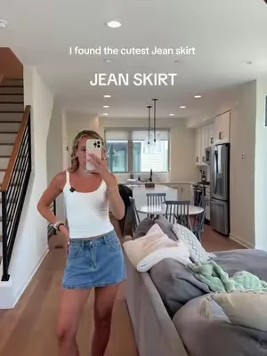#tiktokshop #tiktokshopfinds #jeanskirt #jeanskirtoutfit #summeroutfit 