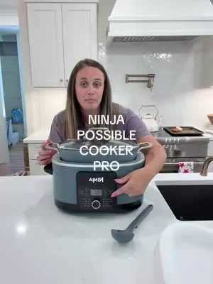 This Ninja Possible Cooker Pro slow cooker replaces 14 different kitchen appliances! You can sear, saute, steam, bake, slow cook, keep warm, even bake some bread & more!! Less mess, perfect for busy families & there’s a coupon for a limited time!! 🔥🔥 #kitchenappliance #ninjakitchen #kitchenfinds ##slowcooker #dealsforyoudays @Ninja Kitchen 