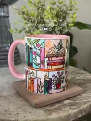 the cutest bookish mug! #mugs #mug #BookTok #reading #dealsforyoudays 