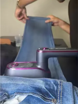 never using my old iron again #ironing #steamer #laundryhack 