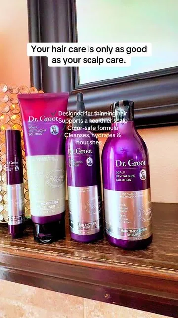 The Dr. Groot Hair Bundle helps cleanse, nourish, and revitalize your scalp. DrGroot #dealsforyoudays #HairCareRoutine #ScalpCare #ThinningHair  @Dr. Groot Hair 
