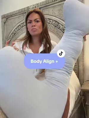 Cooling Body Align+ Body Pillow. Upgraded Body Pillow, Keeps you Aligned, Washable Pillowcase @Mellow Sleep #bodypillow #bodyalignment #mellow #mellowsleep #dealsforyoudays   