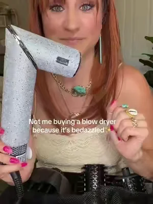 Not me buying a blow dryer because it’s bedazzled… and it’s gorgeous #blowdryer #sharkblowdryer #bedazzledblowdryer 