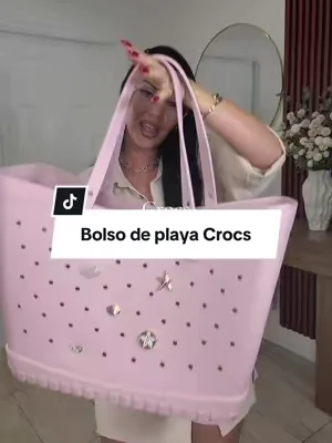 Crocs Classic Large Tote Bag, Beach Bag, Accessorize with Bag Charms and Jibbitz Charms ##tiktokshopcreatorspicks##DealsForYouDays##crocs##crocsbag##beachbag