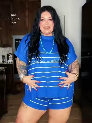 ON REPEATTTTT 💙🦋💙 @Imily Bela #matchingset #plussizefashion #DealsForYouDays #curvyfashion #summeroutfits 