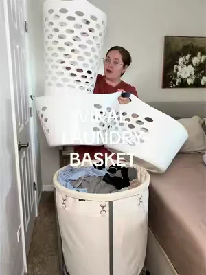 The laundry basket of my ✨dreams✨ #laundrybasket #laundrybasketonwheels #laundryhacks