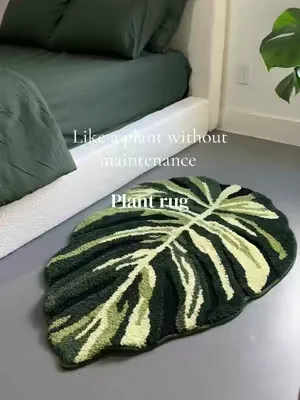 Restroom + bedside… this plant rug works everywhere 🌿 #Summerwins #dealsforyoudays #summervibes  #washablerug #homedecor