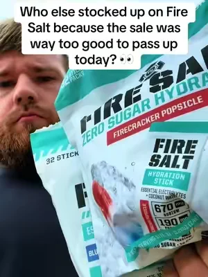 I may have a Fire Salt problem… every time it goes on sale I buy more 😂 #firesalt #electrolytes #hydration #dealsforyoudays #tiktokshopfinds