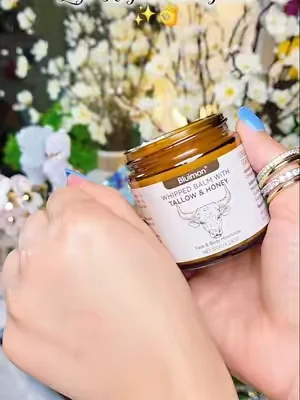 Whipped Tallow Honey Skin Balm, Organic Grass-Fed Tallow Moisturizing Cream for Face & Body, Intense Hydration for Dry, Cracked & Irritated Skin, Gentle Nourishing Skincare for All Skin Types #dealsforyoudays 