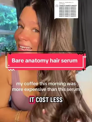 Replying to @✰𝑮𝒂𝒃𝒓𝒊𝒆𝒍𝒍𝒂✰ The longer my hair gets, the more important it is to protect it. This serum helps smooth frizz, add shine, and keep my ends looking healthy so I can focus on growing my hair, not constantly trimming damage. #HairGrowthJourney #HealthyHairTips #LongHairGoals #HairCareRoutine #ShinyHair @Bare Anatomy Haircare 