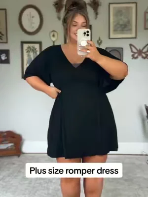 The perfect everyday dress. SO lightweight and comfy and the shorts are detached in the back so you can pull them down! #plussizefashion #plussizesummeroutfits #plussizedress #summervibes #dealsforyoudays 