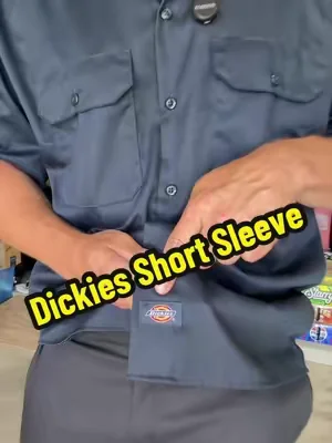@Dickies short sleeve work shirts button up for the blue-collar man #tiktokshopcreatorpicks #dealsforyoudays #summerwins #dickies #workwear 