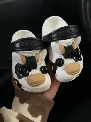 cutest crocs in town comin’ through 🐄✨ @Crocs #crocs #kidscrocs #toddlercrocs #cowcrocs #dealsforyoudays 