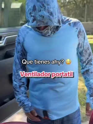 No podia creer cuantas velocidades tenia este ventilador portatil 😅 #waistfan #coolingfan #portablewaistfan #bluecollar #Summer 