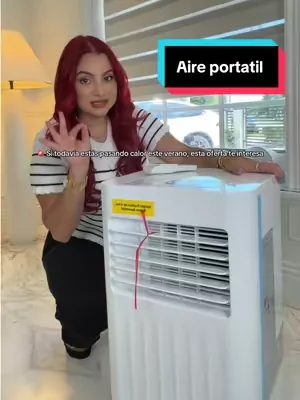 Replying to @joseluisgatci Mantén cualquier habitación fresca y cómoda con este aire acondicionado portátil de 8,000 a 10,000 BTU. ❄️ Enfría espacios de hasta 450 pies cuadrados, incluye control remoto y ruedas para moverlo fácilmente de un cuarto a otro. Perfecto para dormitorios, oficinas o apartamentos. 🏠✨ #portableac#ac#tiktokshopcreatorpicks#tiktokshopdealsforyoudaysdarkstyle  #summermusthaves 