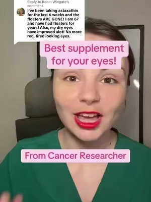 Replying to @Robin Wingate thank you so much for sharing, I am so happy to hear astaxanthin has helped your eyes so much! #astaxanthin #astaxanthinbenefits #dryeyes #eyehealth #dealsforyoudays 