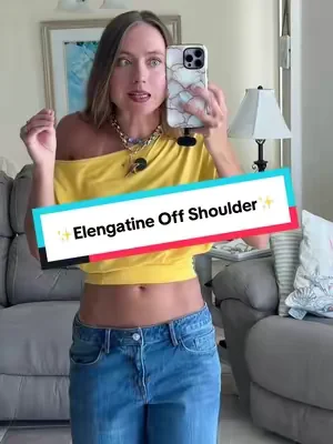 The neckline, the drape, the fit… everything about this top feels effortlessly chic. #FashionTok #OffShoulderLook #StyleTok #dealsforyoudays #summerwins  