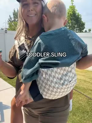 Works for bigger kids too he’s around 30 lbs and this sling carries most of the weight! #toddlersling #babycarrier #momfinds #dealsforyoudays #dfyd 