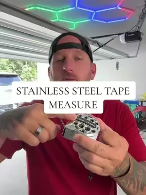 Stainless steel means it won’t rust, won’t corrode, and wipes clean every time — this is the tape measure built to last 🔧 #tapemeasure #tools #workshoptools #diytools #homeimprovement 