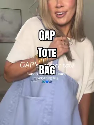 Obsessed! 💙 @Gap #totebag #summerbag #fyp #dealsforyoudays 