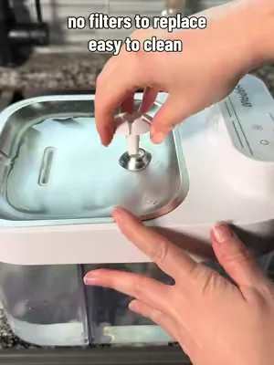 Replying to @Matthew Eisen easy to clean and this shows how the sponge cover goes back on #summerwins #dealsforyoudays #SummerVibes #petlovers #catwaterfountain 
