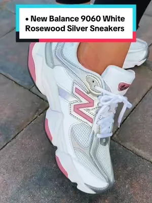New Balance 9060 White Rosewood Silver Womens Fashion Shoes New Trendy Walking Sneakers #newballance9060 #newbalance #chunkysneakers #dealsforyoudays #summerwins 