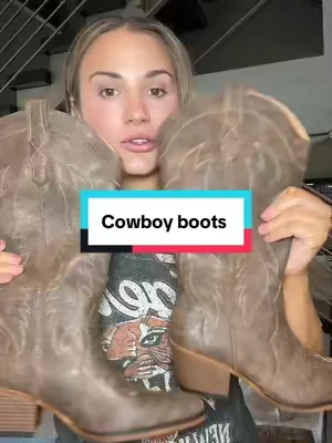 Another pair of cowboy boots to add to my collection these are rugged looking and I love them #cowboyboots #cowgirlboots #westernfashion #rodeotok #womensboots 