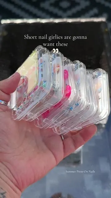 These are the kind of press-ons that make people ask where you got your nails done 🤭💅  Which one(s) are you grabbing?!  #pressonnails #shortnails #summernails #nailtok #fyp 