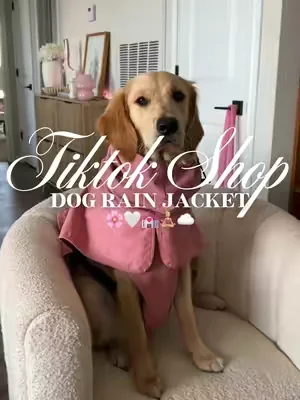Dog rain jacket 🌸🤍💒🧘🏼‍♀️☁️#fyp #dograinjacket #dogclothes #dogclothing #dogaccessories 
