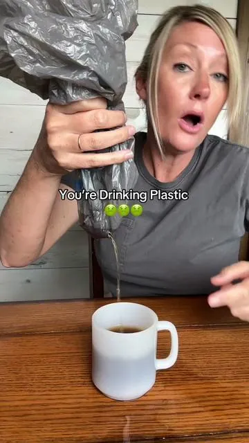Why are you pouring boiling hot water through PLASTIC then drinking it?   Switch to Stainless Steel! #coffee #stainless #healthyfoods #nontoxicliving #percalator 