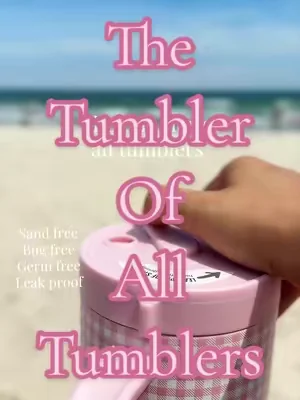 Literally genius! The tumblers of all tumblers is this one from   the retractable straw makes it germ free, bug free, and leakproof! #tumbler #tumblersoftiktok #leakprooftumbler #summerwins #dealsforyoudays 
