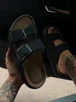 My most complimented black on black sandals by @Project Cloud Shoes 🖤  #projectcloud#sandals#alt
