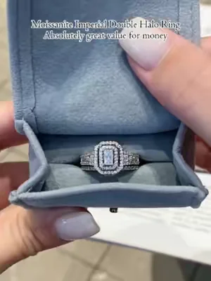 Moissanite Imperial Double Halo Ring.Absolutely great value for money💎✨#summerwins #tiktokshopdealsforyoudays #dealsforyoudays #ring #ringset #moissanitering #2pcs #radiantcut #2026 #delzzad #waterproofjewelry #jewelry #giftideas #viral #delzzadjewelry #nontarnishjewelry #beautiful #luxury #affordable #diamond #diamondtester
