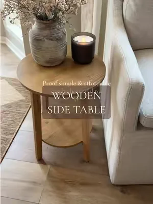 Simple can be stunning too✨ #DealsForYouDays #homedecor #sidetable #endtable #woodtable 