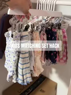 a simple organization hack that makes mom life easier 🤍 #closetorganization #toddlermom #pantshanger #matchingsets #dealsforyoudays 