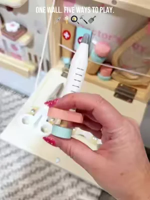 If you’re looking for playroom ideas for toddlers, this wall-mounted pretend play train is such a fun way to add multiple imaginative play activities without taking up floor space. Plus it’s SO dang cute ✨ #tiktokshopcreatorpicks  #toddleractivities #playroomideas #pretendplay #toddlermom