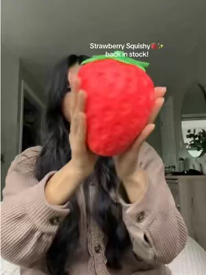 very limited stock! strawberry squishy is back🍓✨ #squishytoy #squishy #strawberrysquishy #fidgets #stressball 