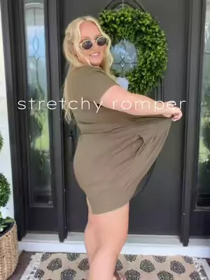 Should have went with my true size large #romper #curvyoutfit #tiktokshopcreatorpicks #dealsforyoudays @PrettyGarden 