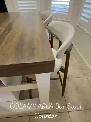 Okay these Barstool chairs are worth it! These are perfect height for a kitchen island  COLAMY ARLA Bar Stool Chairs  #barstools #chairs #DealsForYouDays #tiktokshopcreatorpicks #SummerWins 