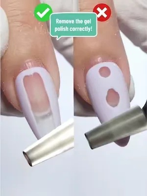 Remove the gel polish correctly! Use steady strokes with your nail drill to remove gel! 👉🏻Check my shop to practice! #melodysusie #nailtutorial #naildrill #nailbeginner #DealsForYouDay 