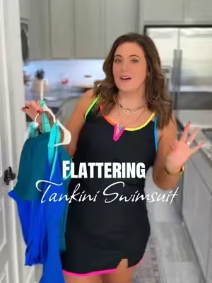 Everyone’s favorite! The best full coverage swimsuit and comes in a Tankini! @temptmesuit #tankinisummer #tankini #momswimsuit #summerwins #dealsforyoudays 
