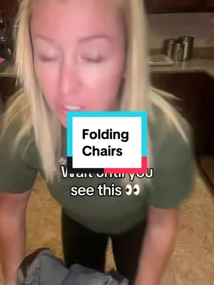 I love how easy it is to fold back down #foldingchairs #tiktokshopcreatorpicks #dealsforyoudays #summerwins #chairs 
