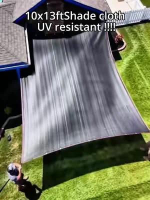 Don’t buy cheap flimsy shades again! This 10×13ft black UV shade net is strong, wide and fits all outdoor areas for years of use. #SummerVibes #OutdoorLiving #BackyardDIY #UVProtection #BudgetFinds