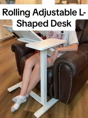 This rolling desk is the best design. Perfect for everything from working from home, reading, binge watching shows in bed.. to coloring and painting.. and the quality is so good. #rollingdesk #workfromhome #standingdesk #dealsforyoudays #homefinds