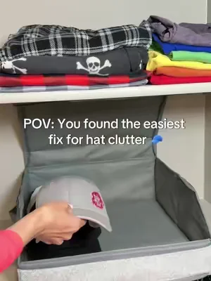 A simple fix for the hats that never seem to stay put 🧢 Keep baseball caps organized, protected, and easy to grab with this stackable hat storage box. It has a clear window so you can see what’s inside, a zip-open design for easy access, and a structured shape that helps keep hats from getting crushed in the closet, bedroom, or shelf space. Perfect for cap collectors, closet organization, or anyone tired of hats ending up all over the house. #hatstorage #hatorganizer #baseballcapstorage #closetorganization #mensorganization hat storage box hat organizer baseball cap storage baseball cap organizer cap storage box stackable hat storage closet hat organizer wardrobe organizer hat collection storage