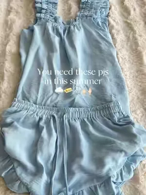 Good quality! Super stretchy & soft!#sleepwear #pjset #pyjamas #pajamas #ruffles 