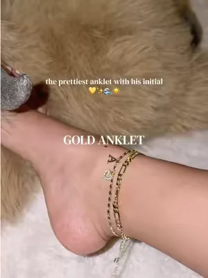 grab yours asap✨ (durable-tarnish free) #anklet #ankletszn #doublelayeranklet #dealsforyoudays #initialbracelet  